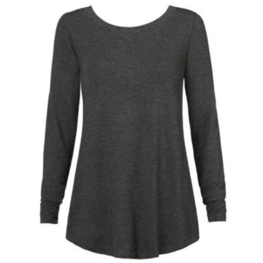 Cabi gray crossback knit top 4007